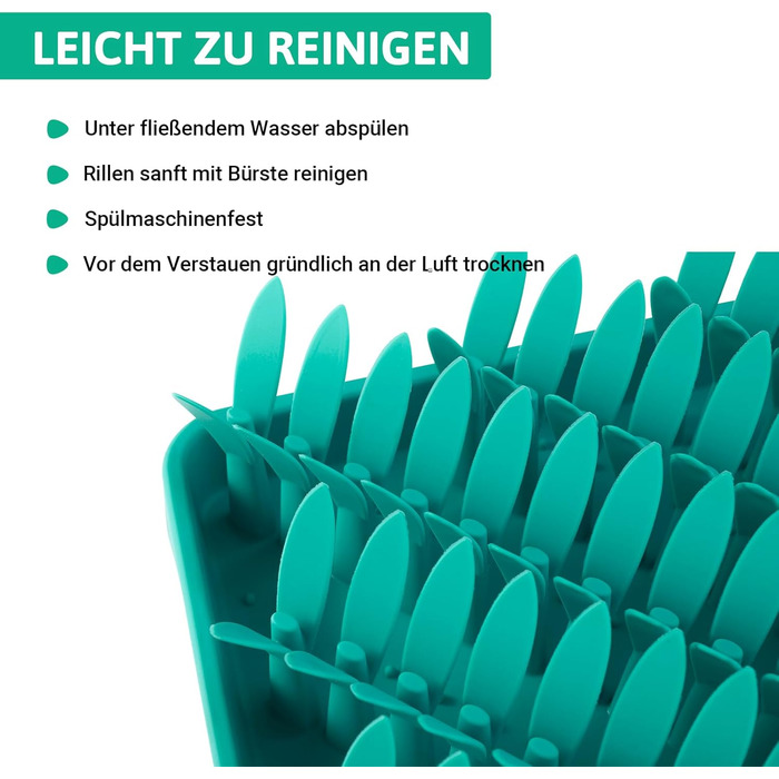 Силіконова килимок для собак PEGGY11, 28×28 см, Slow Feeder, антиковзаюча, легка у митті