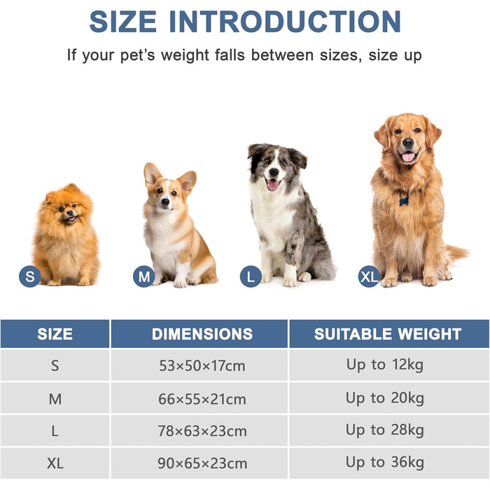 М'яке ліжко для собак великих порід з візерунком у крапку, фланелеве, антистресове, 90x65x23 см, сіро-блакитне