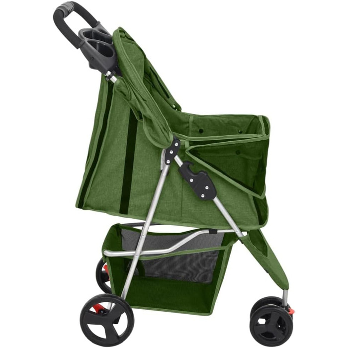 Складаний візок для собак vidaXL 80x46x98 см, оксфорд, зелений