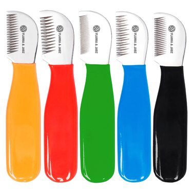 Набір професійних інструментів для грумінгу собак FLAMIA & JABZ (5 шт.) з крестоподібними зубцями, для правшів