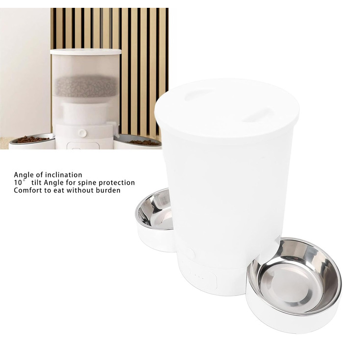 Автомат годування котів Ejoyous з 2 мисками, 3л, WiFi, програмування, запис голосу, керування через додаток