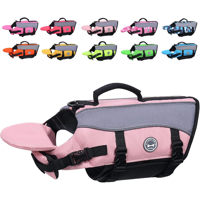 Жилет рятувальний для собак VIVAGLORY з регулюванням плавучості та світловідбиваючими елементами