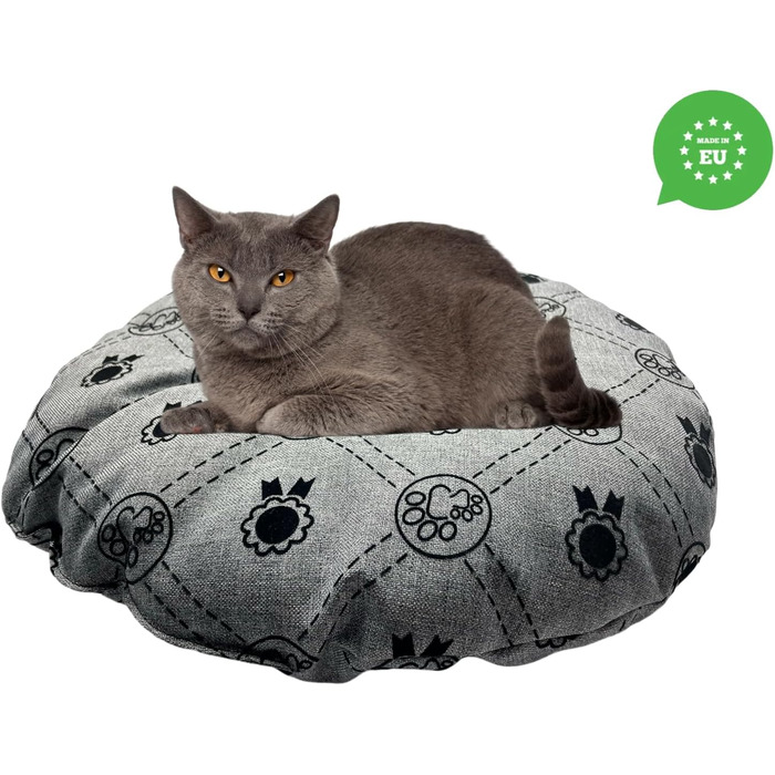 М'який лежак для собак та котів, круглий, діаметр 60 см, коричневий колір. Лежанка для собак, котячий лежак, килимок для котів, матрац для собак або котів. Можливість прання. Ідеально підходить для переносних кліток або лежанок для тварин. Діаметр 60 см (