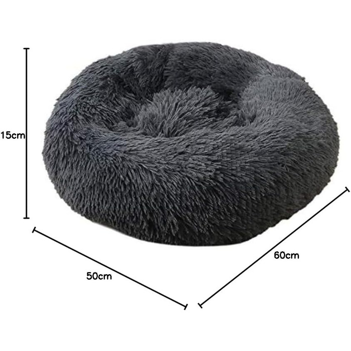 Крісло-лежанка для собак та котів Astorpet Super Donut, зручне, миється, розмір M, сірий