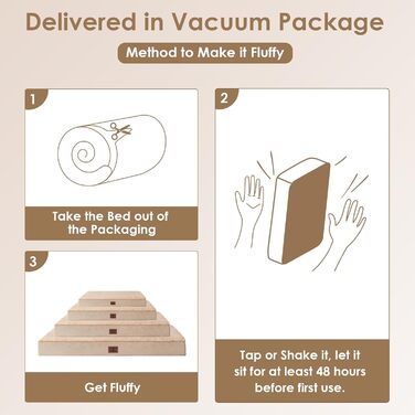 Ортопедичне ліжко для собак середнього розміру EHEYCIGA, 89x58x9 см, м'яке, знімний чохол, колір хакі