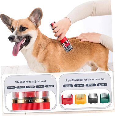 Набір для стрижки тварин Toyvian: бездротовий тример, тихий, миється, з акумулятором та індикатором заряду (для собак та котів)