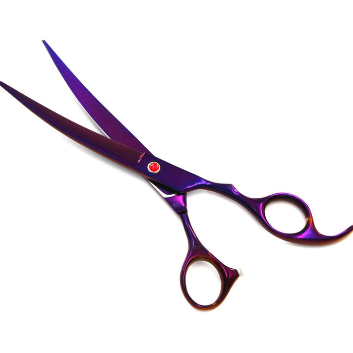Набір професійних ножиць для грумінгу собак 6CR Edelstahl, набір для догляду за тваринами, ножиці для собак та котів (фіолетовий)