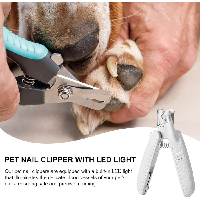 Тример для обрізання кігтів собак з підсвічуванням LED | Точний триммер для догляду за кігтями собак та котів | Для дому, подорожей та активного відпочинку