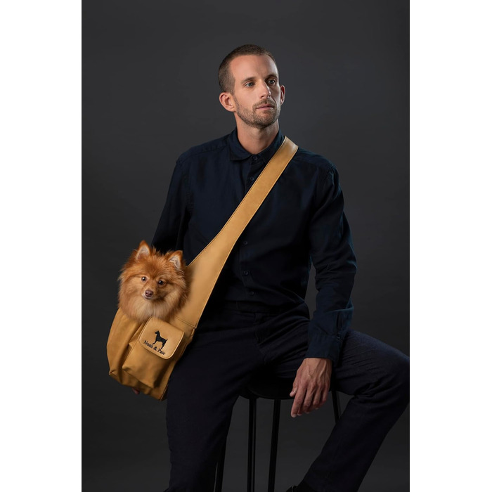 Трасик для собак Noah & Paw: переноска для маленьких собак до 10 кг з регульованим ремінцем та м'яким хутром, подвійний захист, веганська шкіра