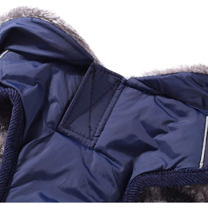 Флісова нашийникова стрічка JoyDaog для собак середніх порід, водонепроникна куртка для собак з бавовняної тканини для холодної зими (XL, Синій)