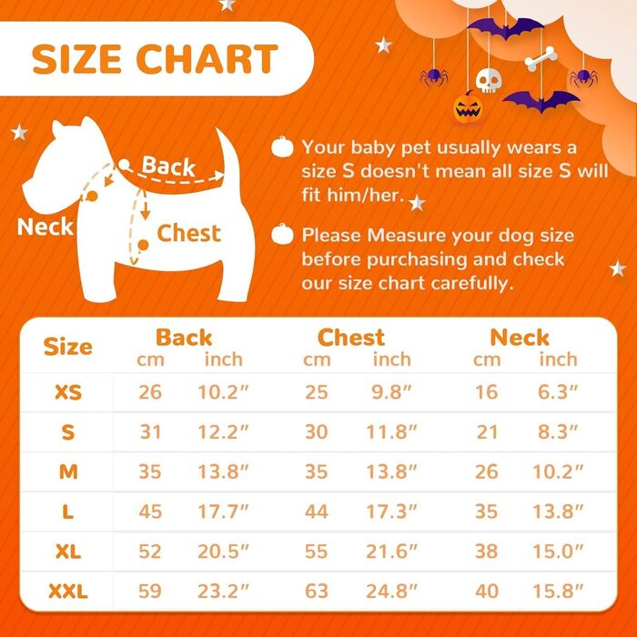 Пуловер для собак PETCARE, в'язаний, смугастий, з мотивом гарбуза, для котів, цуценят, костюм для домашніх тварин, Хелловін, відпочинок, вечірка, для маленьких, середніх та великих собак, одяг (смугастий, розмір XL), XL, помаранчевий