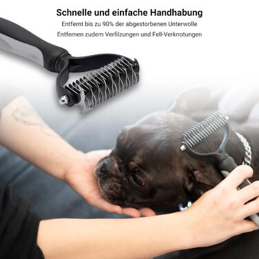 Набір гребінців для собак та котів (2 шт.) - щітка для підшерстка, ефективний догляд за шерстю, ідеально для довгошерстих тварин та підшерстка, аксесуари для котів та собак