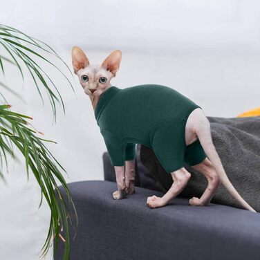 Костюм для котів Sphynx, чотириногий светр після операції, одяг для котів Hjyokuso, пуловер для Sphynx, Cornish Rex, Devon Rex, Peterbald