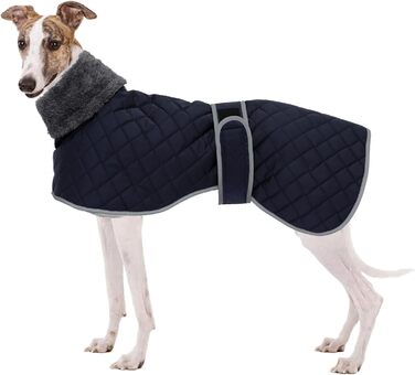 Зимовий водонепроникний жилет для хортів Whippet/Lurcher, тепла собача куртка з флісовою підкладкою, регульована, персоналізована, синя, XXXL, для прогулянок і активного відпочинку