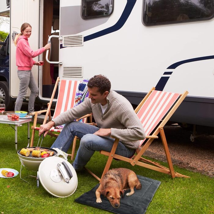 Водонепроникний килимок для собак Pawsse 127 x 70 см - для подорожей, авто, кемпінгу (сірий)