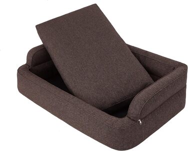 Ліжко для собак та котів, знімний чохол, корзина, подушка, лежанка, софа для собак, XXL 117x79 см, коричневий