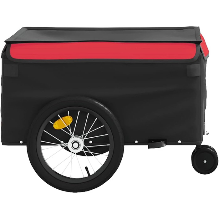 Причіп для велосипеда, вантажний/для собак, чорно-червоний, 45 кг, сталь. Причіп для покупок, подорожей, легко збирається