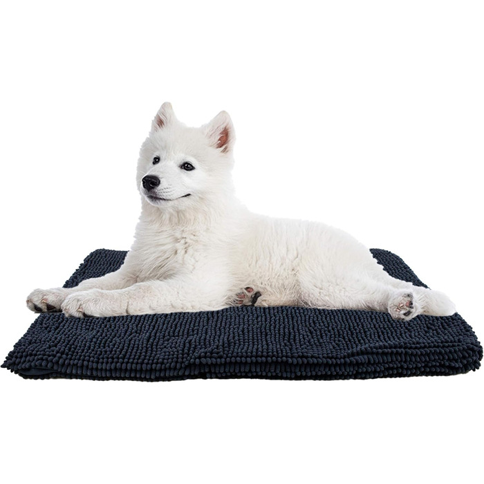 М'який мікрофібровий килимок для собак та котів My Doggy Place Downtown Pet Supply, водопоглинаючий, машинне прання, антрацит, 104×69 см, середній розмір