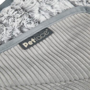 Кругле ліжко для домашніх тварин Petface Cord, сірий колір, розмір S (1 шт.)