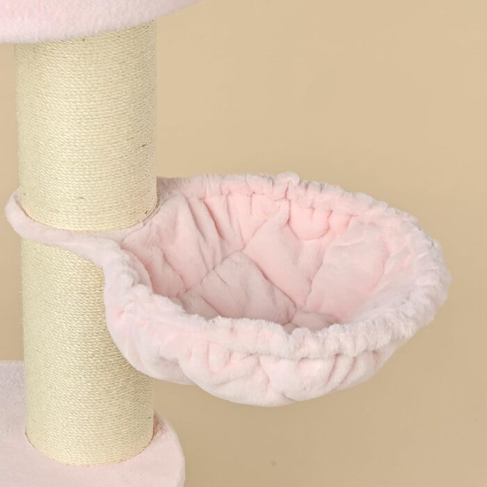 Драбина для котів RHRQuality Maine Coon De Luxe – 150 см – з товстими сизалевими стовпами (20 см) – рожева