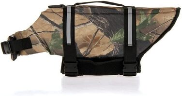 Салфетка для плавання собак HTGOI з рятувальним гачком, безпечна для собак, цуценят, плавання, човнів (камуфляж 2#, S)