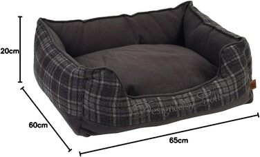 Крісло-ліжко для собак Lotte від Lotte Hundebett, антрацит, 65x60x20 см