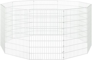 Клітка для кроликів vidaXL, 10 панелей, 54x80 см, оцинкована сталь, вольєр для домашніх тварин