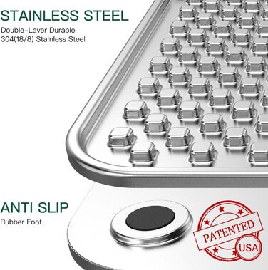 Лежак-міска для собак та котів з нержавіючої сталі, Slow Feeder, зменшує тривожність, антиковзаюча основа, для сирого харчування, миється в посудомийній машині [Великий - 1 шт.]