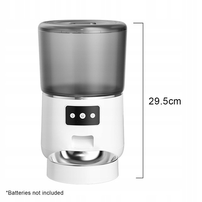 Автоматична годівниця для котів та собак з Wi-Fi, 4 л, дозатор для сухого корму