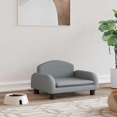 Крісло-ліжко для собак, м'яке лежанка для тварин, лежанка для маленьких собак та котів, сірий колір, 50 x 40 x 30 см