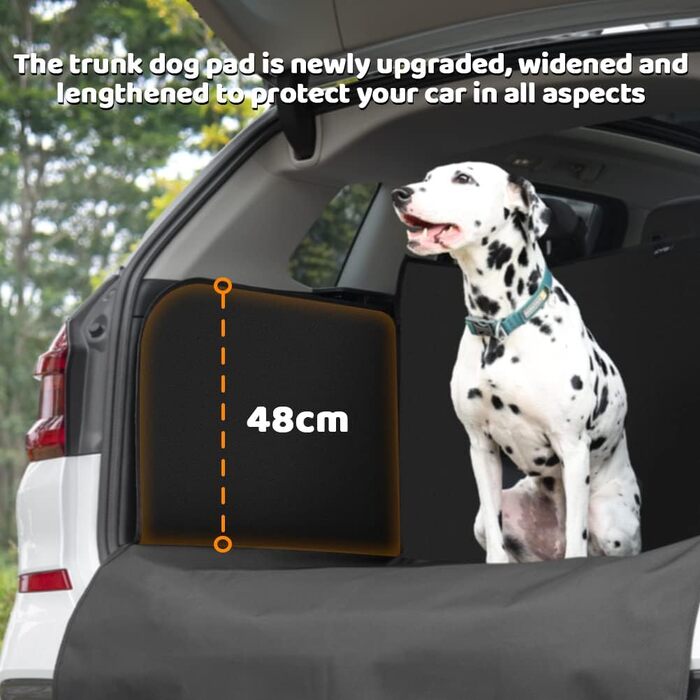 Захисний килимок у багажник для автомобіля для тварин KYG, чорний (XL+ 2 кишені)