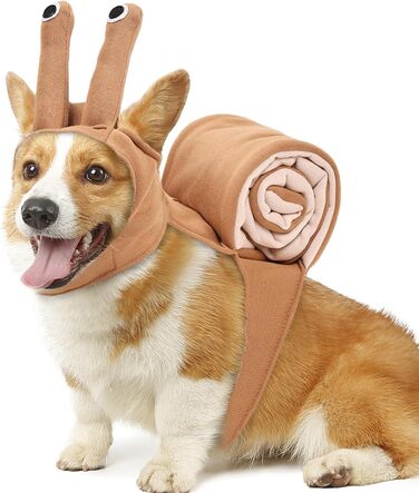 Костюм на Хелловін для домашніх тварин: костюм равлика, для собак та котів, маскарадний костюм, Хелловін, косплей (равлик, L)