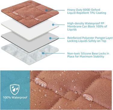 Захисний чохол на заднє сидіння для собак Lassie XL, автомобільна гамак для великих SUV та пікапів, сумісний з F150 F250/Chevrolet Silverado/Ram Pickup/GMC Sierra/Toyota Tundra та Crew Cab, коричневий