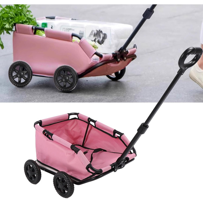 Складана візок для собак 4-Rad, Переносний дитячий візочок для домашніх тварин, візок для котів та собак, 51 x 35 x 23 см, підходить для собак, котів та інших дрібних тварин