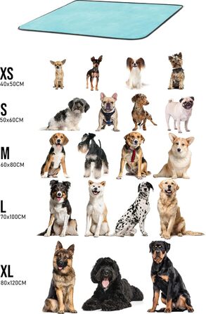 М'яка підстилка для собак Normani - підстилка для тварин з безпечного матеріалу, 40x50, 60x80, 70x100, 80x120 см (Блакитний)