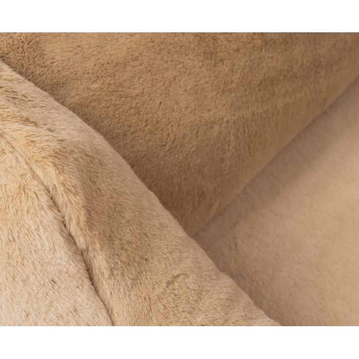 Ортопедичне собаче ліжко Knuffelwuff з штучним хутром кролика, розмір M-L, 85 x 63 см, коричневе. Знімний, пральний чохол. Підходить для собак великих, середніх та маленьких порід. Розміри: 85 x 63 x 23 см.