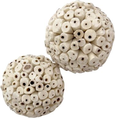 Велика натуральна іграшка для папуг Mega Sola Ball M&M, 10,2 см, набір 2 шт. — іграшка для дзьоба, лап, для ара, жако, какаду, еклектус