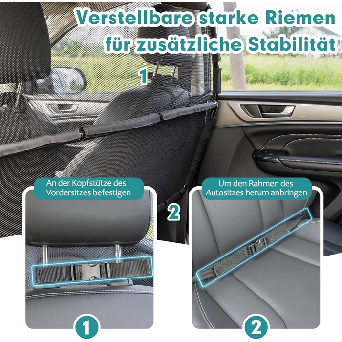 Сітка для собак у багажник авто Snagle Paw, 127 см, для 2/3 рядів сидінь, сітка-перегородка, сітка для багажника, сумісна з SUV та позашляховиками