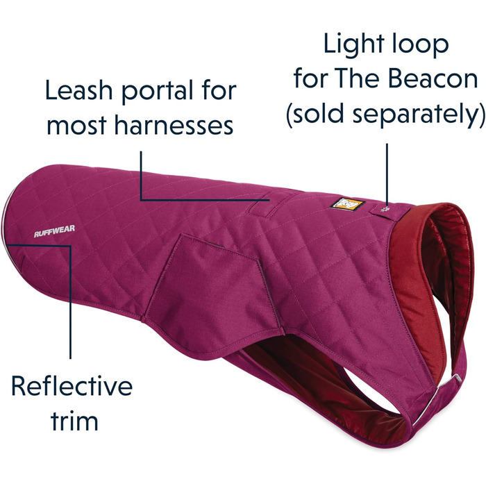 RUFFWEAR Stumptown Jacket - теплий та зносостійкий дощовик для собак, фіолетовий, XXS