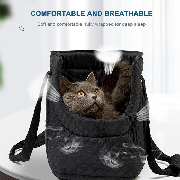 Сумка для тварин Haustier-Handtasche: сумка-переноска для маленьких собак, бавовняна, чорна