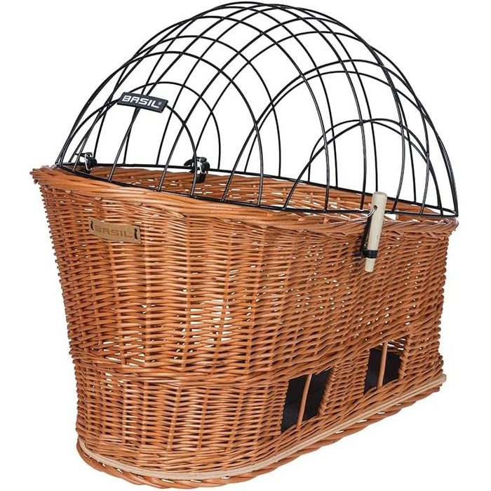 Кошик для велосипеда Basil Pasja – задній, MIK-система, плетіння з лози, з подушкою та адаптерною пластиною, 30 літрів, натуральний колір