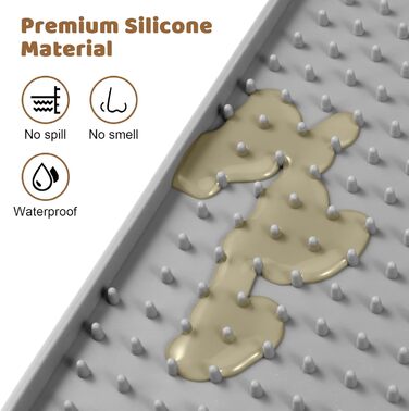 Килимок для котячого туалету Odoland, 2 шт., 71 x 51 см, силіконовий, водовідштовхуючий