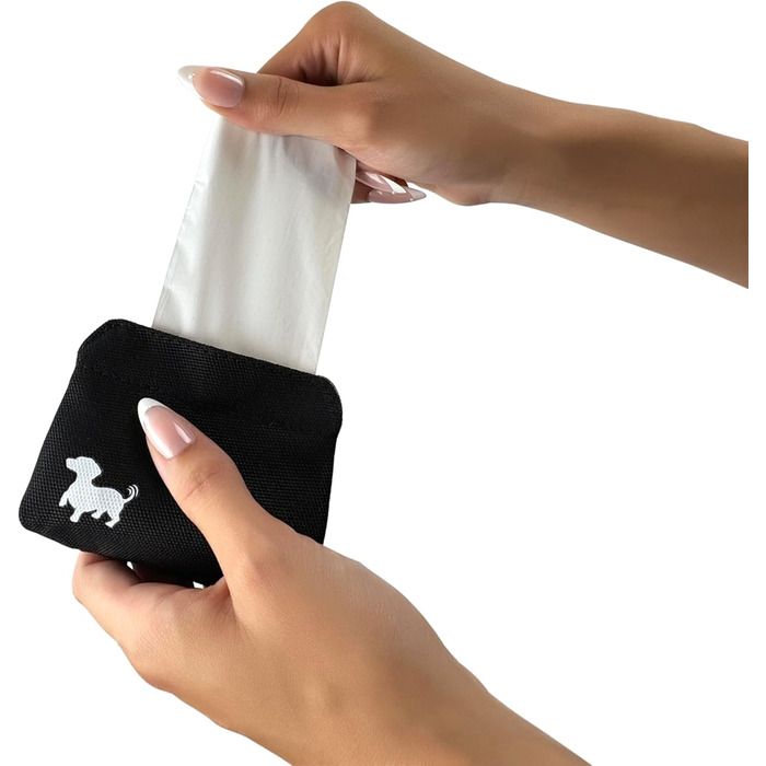 Сумка для ласощів Swaggly Leckerlibeutel – для дресирування собак, маленьких собак, з магнітною застібкою, чорна з червоною (сірою) внутрішньою стороною