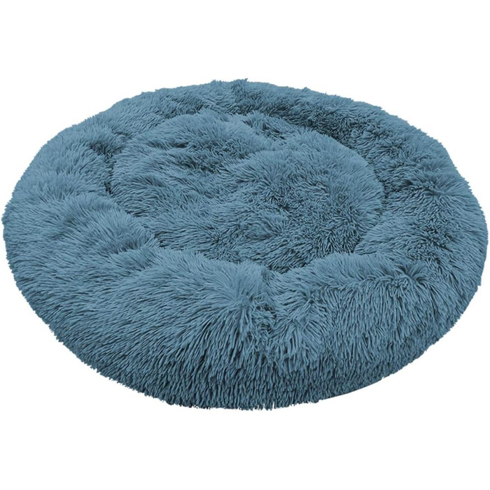 М'яке кругле ліжко-кошик для собак Antistress, плюшеве ліжко для домашніх тварин, зручне та миється, ліжко-кошик для собак малого, середнього та великого розміру (90*90см, 70*70см, блакитний)