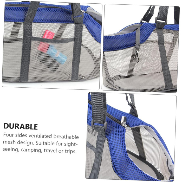 Транспортна сумка для тварин Cosmevivi XXL - велика переноска для собак та котів, блакитна (44x25 см)