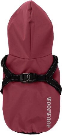 Водонепроникний дощовик для собак, дощова куртка з капюшоном для тварин, червоний, розмір XXL (56 см)