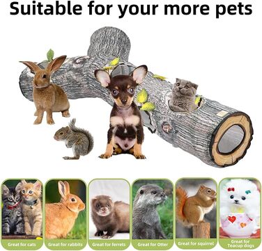 Туннель-іграшка для котів Yunso: інтерактивний, складаний, 150x65x25 см