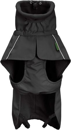Теплий водовідштовхуючий теплий зимовий накид для собак HUNTER NORDBY, чорний, для маленьких собак, з відбиваючими елементами, машинне прання, розмір 44