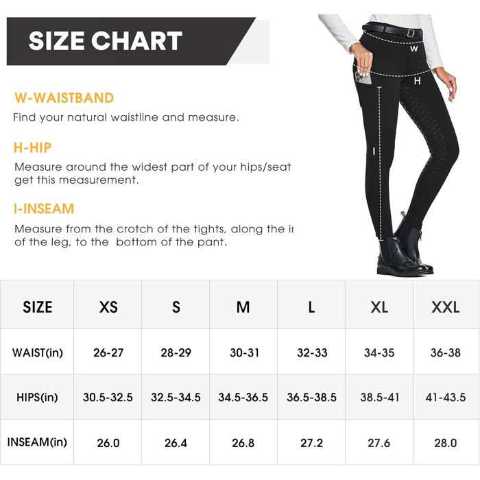 Легінси для верхової їзди жіночі зимові FitsT4 з флісу, силіконовий повний сидіння, з блискавкою та петлями для ременя, чорні, розмір M