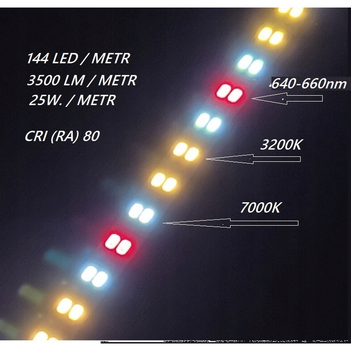 LED-освітлення для акваріума (трубка), 130 см, повний спектр